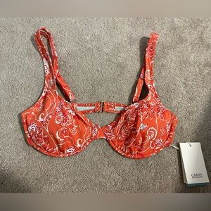 NWT Carve Designs|| Bexley Bikini Top in Floral Paisley Design, Size 36D